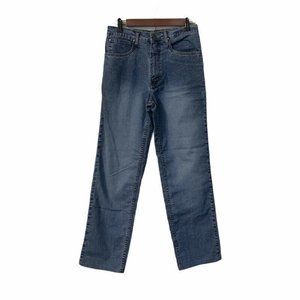 Versace Womens Straight Leg Jeans Blue Medium Wash